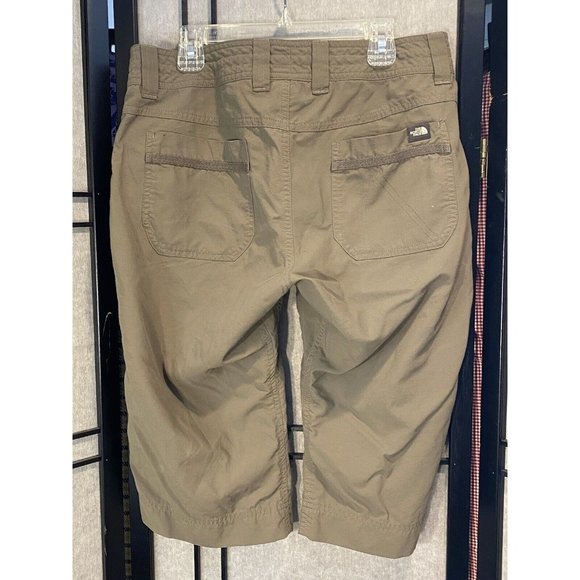 The North Face Nylon Womens Shorts Size 6 Olive Green Long Hiking - Picture 3 of 13